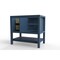 Castello Usa Alicia 36" Blue Vanity Base with Gold Handles CB-VEN-36BLU-GLD-VBO - alternate 5